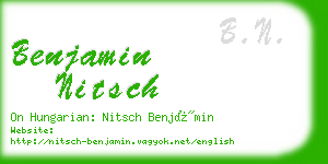 benjamin nitsch business card